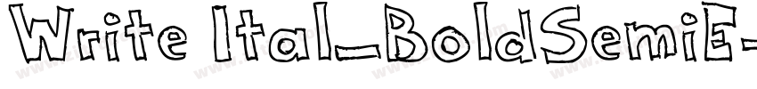 Write Ital_BoldSemiE字体转换